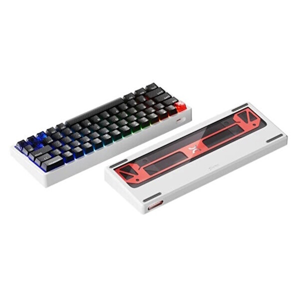 Scyrox Xpunk 63 Beyaz %60 Gateron Jade Gaming Manyetik Switch 8K Hz Hall Effect RGB İngilizce Mekanik Gaming Klavye