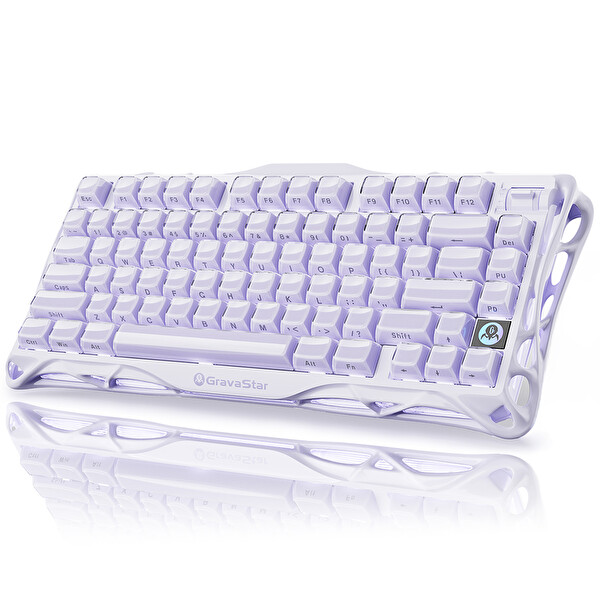 GravaStar Mercury V75 HE Hot-Swappable Rapid Trigger 8000Hz 0.125ms Kablolu Hall Effect Manyetik Switch Gaming Klavye Purple