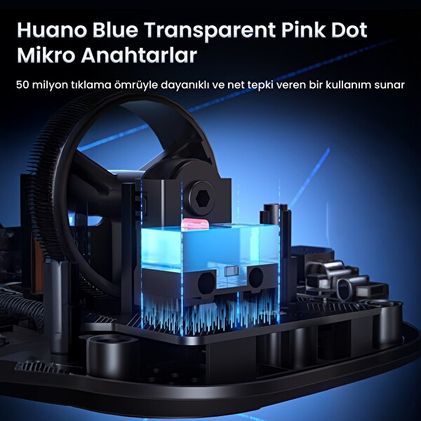 Aula SC380 Pro PAW3311 Sensör 12000 DPI 1000Hz Kablolu-Kablosuz Oyuncu Faresi Siyah