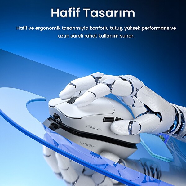 Aula SC380 Pro PAW3311 Sensör 12000 DPI 1000Hz Kablolu-Kablosuz Oyuncu Faresi Siyah