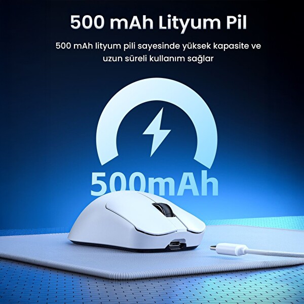 Aula SC380 Pro PAW3311 Sensör 12000 DPI 1000Hz Kablolu-Kablosuz Oyuncu Faresi Siyah