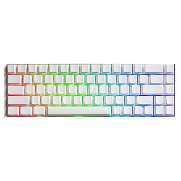 Akko Monsgeek Fun68 He Beyaz %65 Flash Manyetik Switch 8K Hz Hall Effect Hotswap RGB Kablosuz İngilizce Mekanik Gaming Klavye