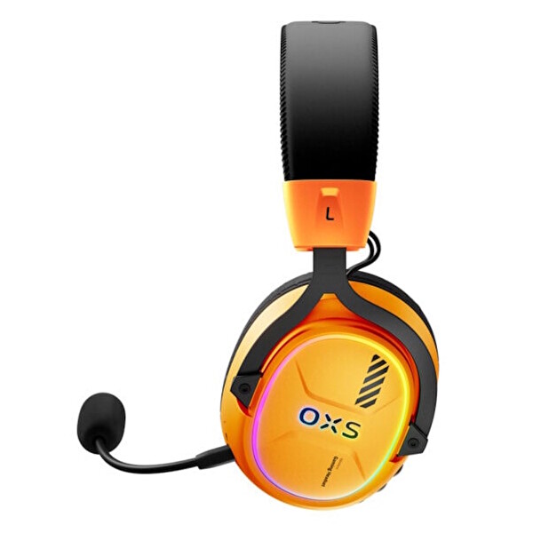 OXS Storm G2 RGB PS5 Uyumlu 7.1 Virtual Surround Kablosuz Gaming Kulaklık - Turuncu