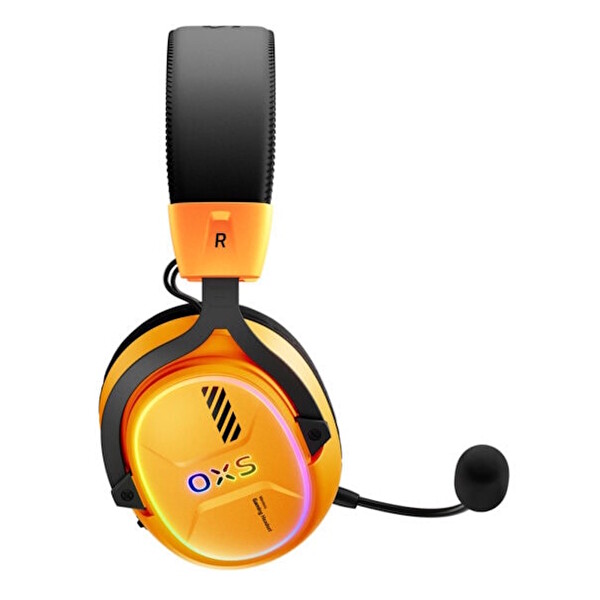 OXS Storm G2 RGB PS5 Uyumlu 7.1 Virtual Surround Kablosuz Gaming Kulaklık - Turuncu