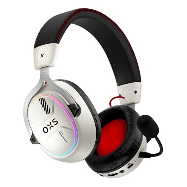 OXS Storm G2 RGB PS5 Uyumlu 7.1 Virtual Surround Kablosuz Gaming Kulaklık - Beyaz