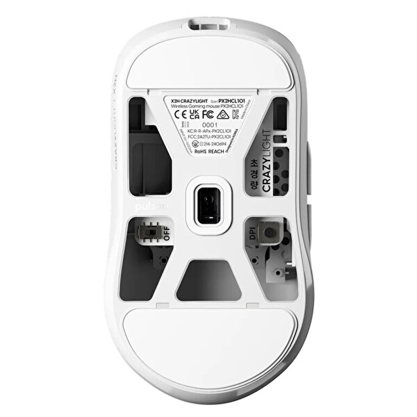 Pulsar X2H Crazylight Uyuni White Size 1 Mini 8K Hz XS-1 Sensör Kablosuz Simetrik Gaming Mouse PX2HCL102