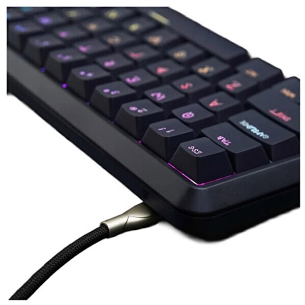 Waizowl Lightning 60 Siyah %60 Raesha Manyetik Switch 8K Hz Hall Effect Hotswap RGB İngilizce Mekanik Gaming Klavye