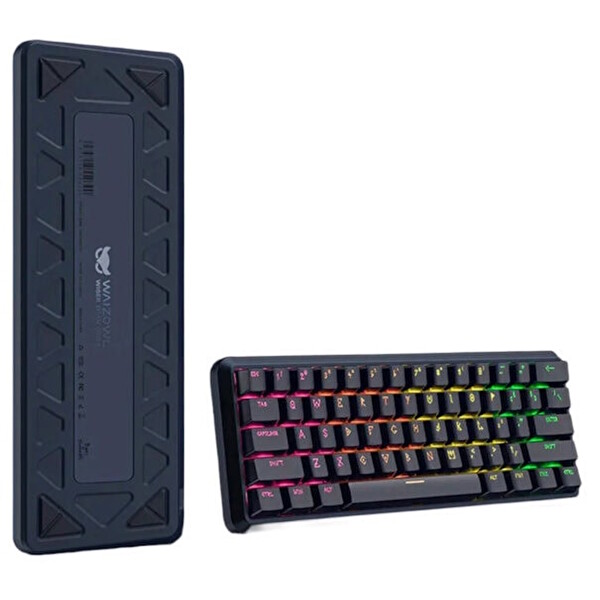 Waizowl Lightning 60 Siyah %60 Raesha Manyetik Switch 8K Hz Hall Effect Hotswap RGB İngilizce Mekanik Gaming Klavye