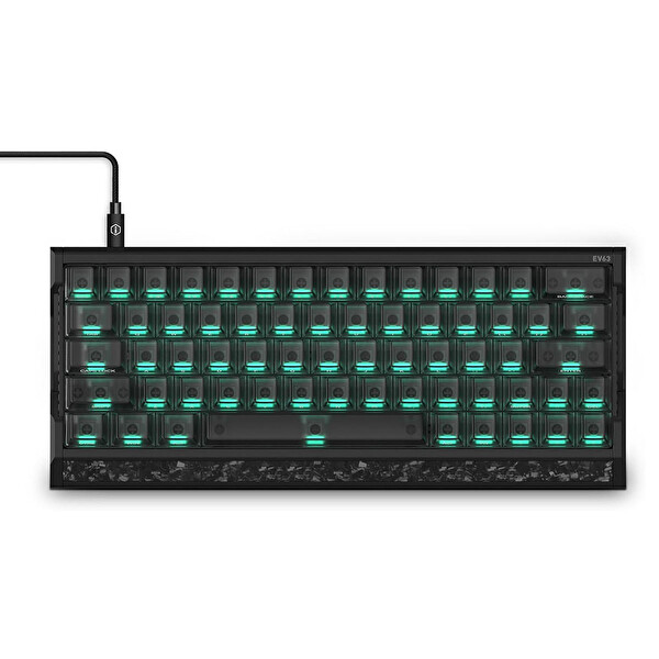 iQunix EV63 Dark Side RS %60 Magnetic X Pro Manyetik Switch 8K Hz Hall Effect Hotswap RGB İngilizce Mekanik Gaming Klavye
