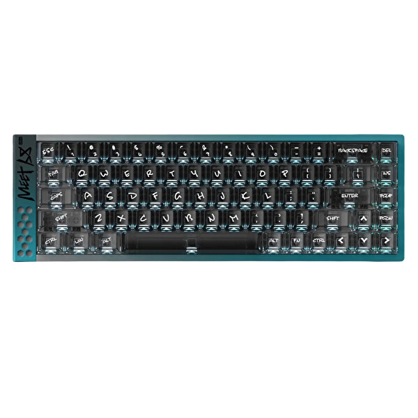 iQunix Meet68 Ultra Aurora Green %65 Omega Manyetik Switch 8K Hz Hall Effect Hotswap RGB İngilizce Mekanik Gaming Klavye