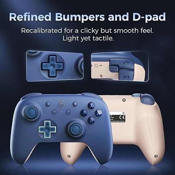 8bitdo Nintendo Switch Ultimate 2C Bluetooth Kablosuz Controller (Koyu Mavi)