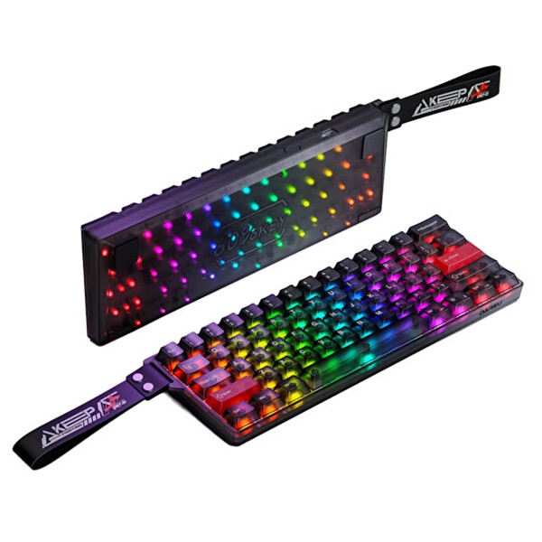 Dareu Cool 60 Black-clear %60 ICE Blade Manyetik Switch 8K Hz Hall Effect Hotswap RGB İngilizce Mekanik Gaming Klavye