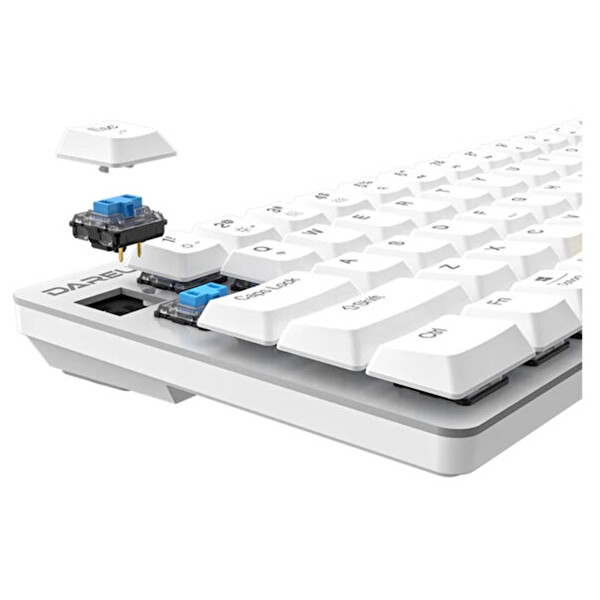 Dareu EK868 White %65 Blue Low-Profile Switch Bluetooth İngilizce Mekanik Gaming Klavye