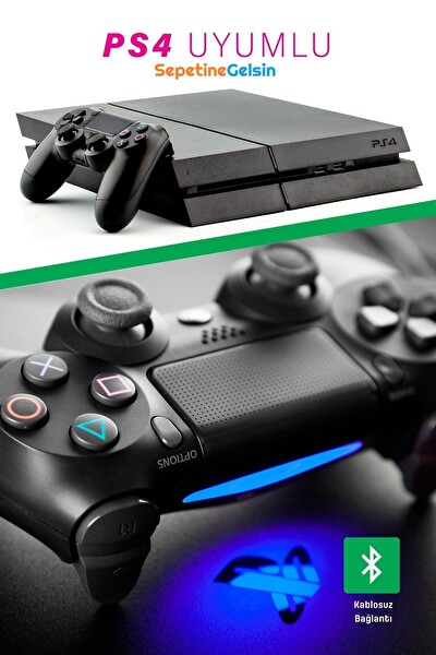 Sepetine Gelsin PS4-DUAL Ps4 Uyumlu Kablosuz Oyun Kolu Gamepad Siyah