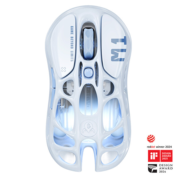 Gravastar Mercury M1 Pro RGB 26.000 DPI Optik Gaming Mouse Kablosuz Programlanabilir 5 Tuşlu Ice Blue