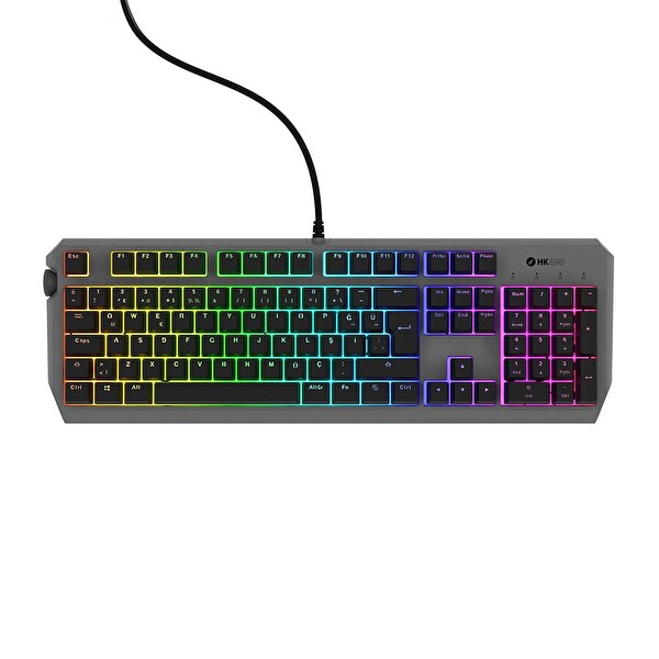 Hawk HK430 Mekanik Kırmızı Switch RGB Kablolu Metal Kasa Gaming Klavye