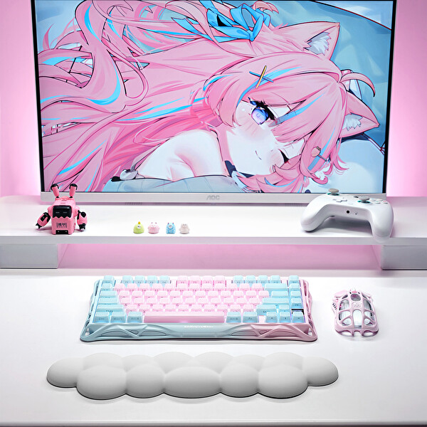 GravaStar Mercury K1 Lite Mekanik Gaming Klavye ve M1 Pro Kablosuz Optik Mouse Seti Lumen Rose