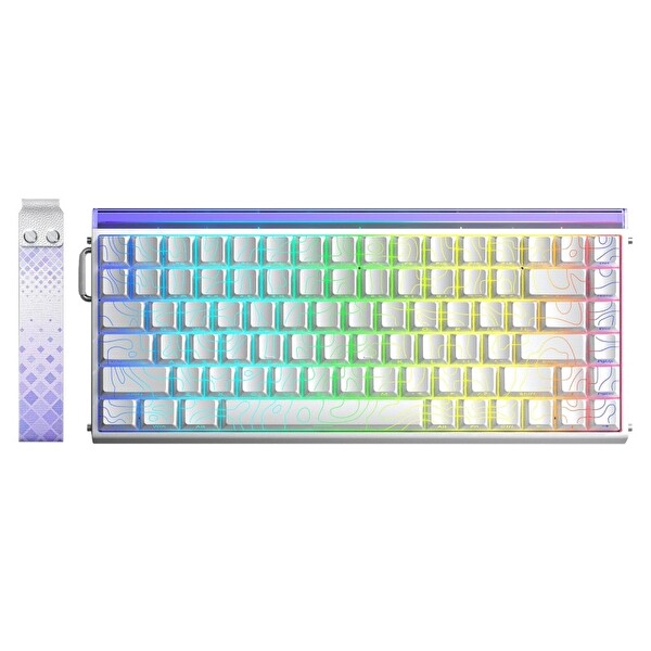 Aula Hero 84 HE Manyetik Mekanik Rapid Trigger 8000Hz RGB TKL Hot Swap Black King Switch Desenli Beyaz Klavye