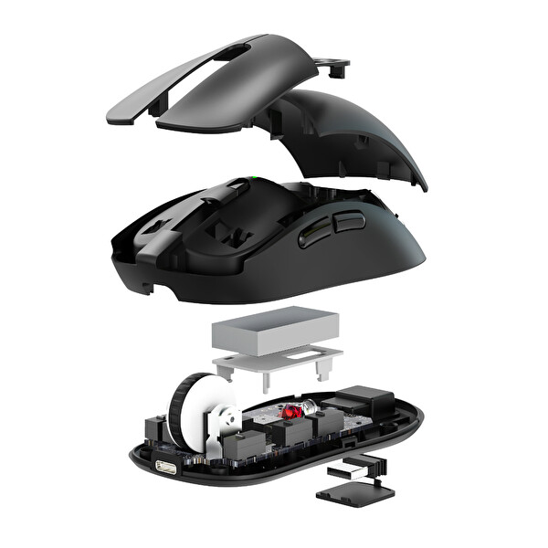Claw’s Banza 24000 Dpi Pixart 3311 Sensör RGB Şarj Dock Makro RGB Yazılım 2.4GHz Bluetooth Gaming Mouse