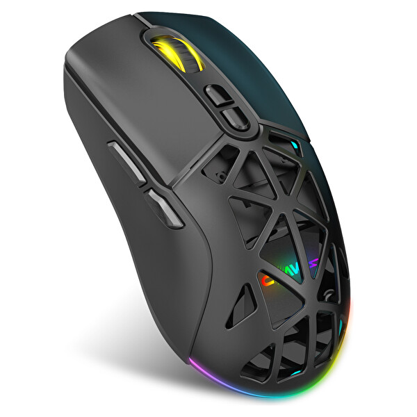Claw's Nexus Air V1 Kablosuz 10000 Dpi Makro Yazılımlı Değiştirilebilir Kapaklı RGB Kablosuz Gaming Mouse