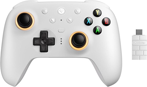 8bitdo Ultimate 2 Windows & Android Uyumlu Hall Effect 2.4G Kablosuz Beyaz Oyun Kolu