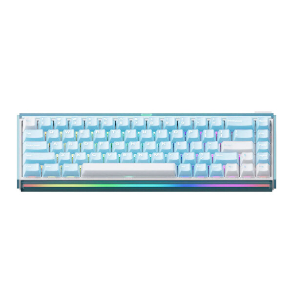 Akko Ray68 HE %65 AstroAim Magnetic Switch 8K Hz Hall Effect Hotswap ARGB Kablosuz Mekanik Gaming Klavye Mavi Beyaz