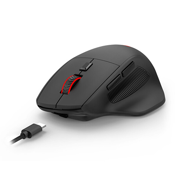 Redragon Büyük Tri Mod 2.4G Bluetooth Kablolu Şarj Edilebilir Kablosuz Oyun Mouse