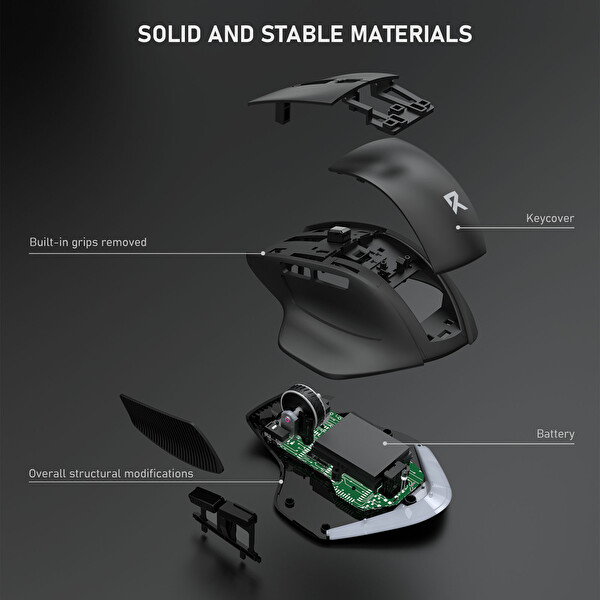Redragon Büyük Tri Mod 2.4G Bluetooth Kablolu Şarj Edilebilir Kablosuz Oyun Mouse