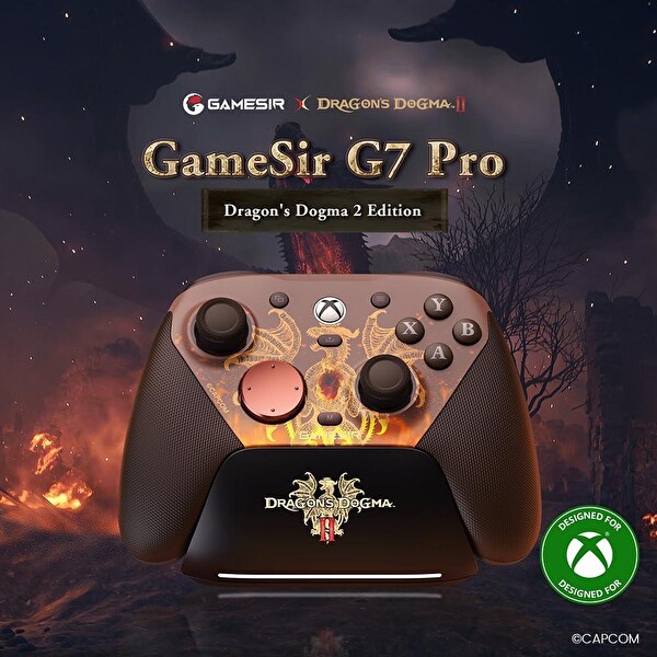 GameSir G7 Pro Dragon's Dogm 3 Mod TMR Sticks Hall Effect Analog Controller Xbox Series X|S Xbox One Kablolu Gamepad