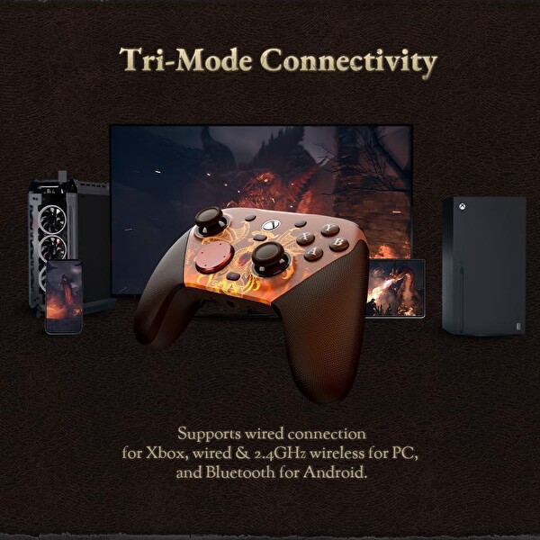 GameSir G7 Pro Dragon's Dogm 3 Mod TMR Sticks Hall Effect Analog Controller Xbox Series X|S Xbox One Kablolu Gamepad