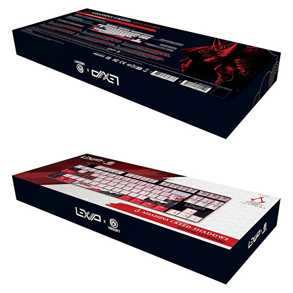 Lexip X Ubisoft Assassin’s Creed Shadows Lisanslı %80 Red Switch RGB İngilizce Gaming Klavye