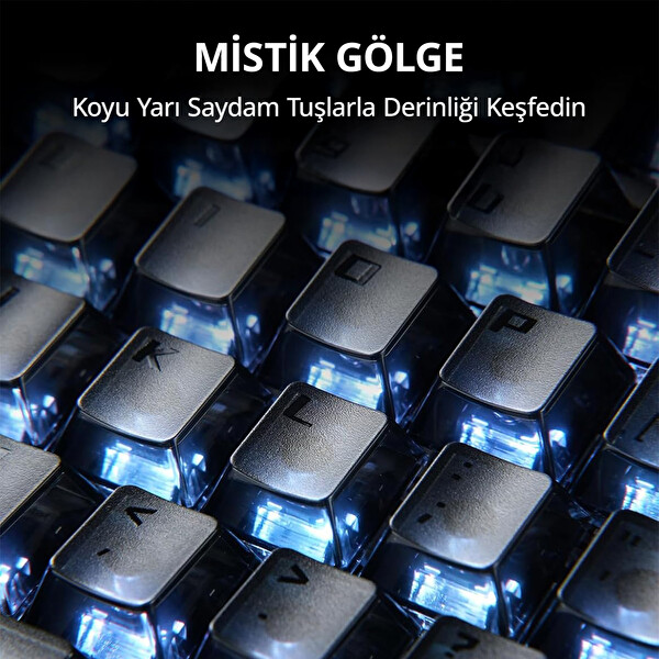 GravaStar Mercury K1 RGB Kablosuz Mekanik İngilizce Q Gaming Klavye Stealth Black