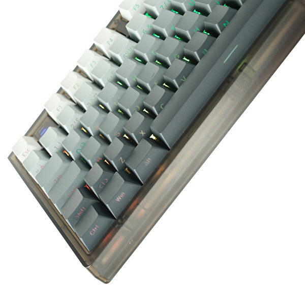 Gameraider Force87 Black Gray Gradient Jixian Red Switch Hotswap RGB Kablosuz Türkçe Mekanik Gaming Klavye