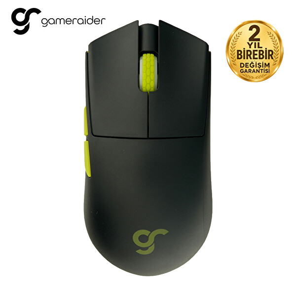 Gameraider GR3S PRO Obsidian Black PixArt 3395 Sensör Kablosuz Gaming Mouse