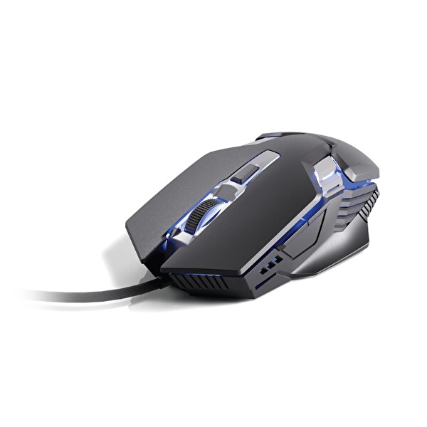Polosmart PGM37 Kablolu RGB Led Aydınlatmalı 6 Tuşlu 3600DPI Gaming Mouse Siyah