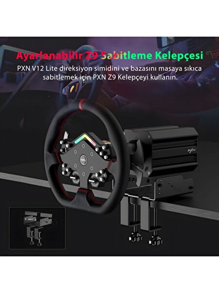 Pxn V12 Lite 6 N-M Direct Drive Direksiyon Seti PC-PS-XBOX