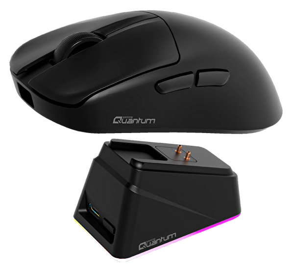 Quantum Gaming Fluxmouse G13 Pro 1000Hz PAW3311 RGB Şarj İstasyonlu 22.000 DPI Kablosuz Siyah Oyuncu Mouse