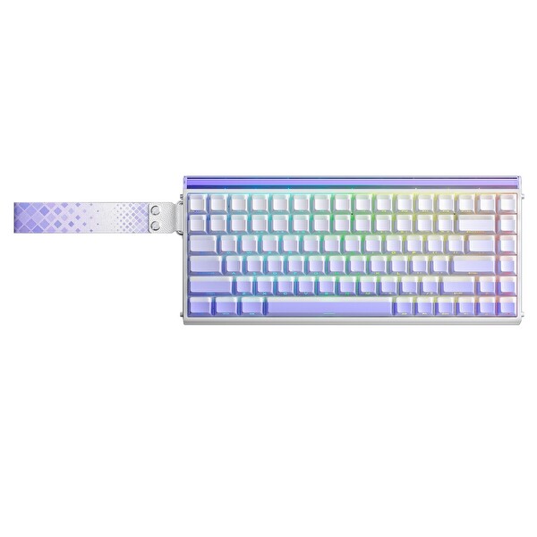 Aula Hero 84 He Manyetik Klavye Rapid Trigger Jade King Switch 8000Hz RGB Neon TKL Hot Swap Mor Oyuncu Klavyesi