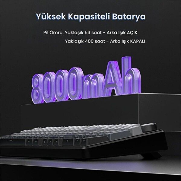 Aula F99 Pro 3 Modlu Mekanik Gaming Kablosuz Klavye RGB Hot Swap Nimbus V3 Switch Makrolu Gradyan Gri Oyuncu Klavyesi