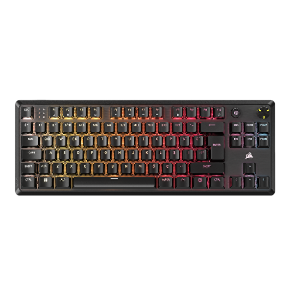 Corsair K70 CORE TKL RGB MLX Red V2 Switch Türkçe Siyah Kablolu Oyuncu Klavyesi