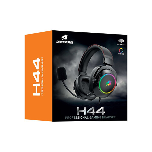 GameBooster H44 RGB USB7.1 Siyah Profesyonel Oyuncu Kulaklığı