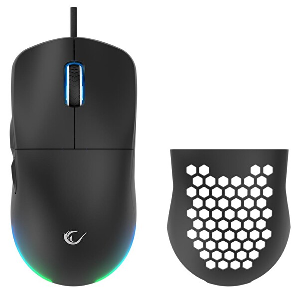 Rampage Blink 7 Makro Tuslu RGB 12800 DPI Kablolu Oyuncu Faresi Siyah