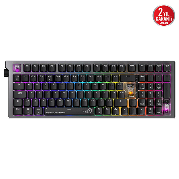 Asus ROG Strix Morph 96 ROG NX V2 Lehimsiz Switch Değişimi RGB Mekanik Kablosuz Türkçe Oyuncu Klavyesi