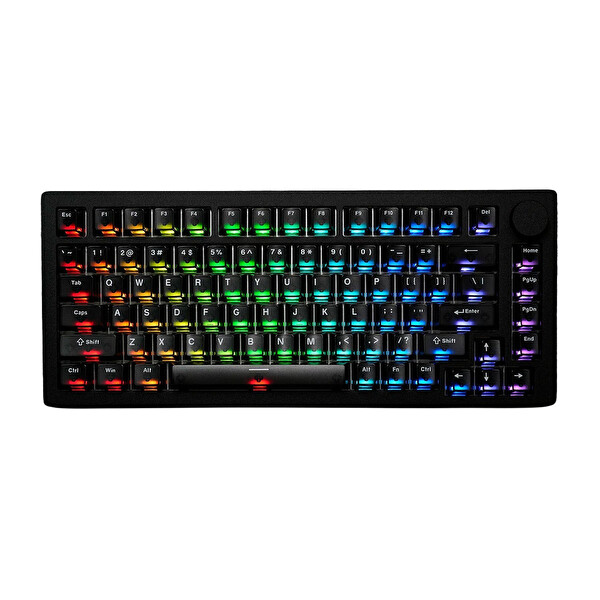 Akko Monsgeek M1 V5 HE Şeffaf Siyah AstroAim 8K Hz RGB Kablosuz İngilizce Manyetik Anahtarlı Sökülebilir Oyuncu Klavyesi