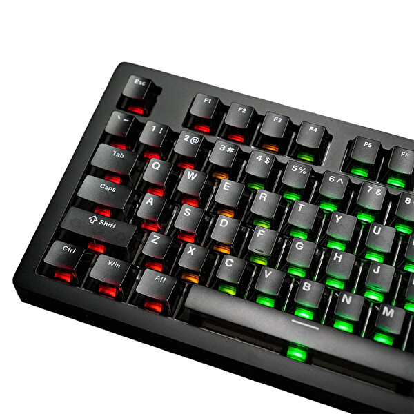 Akko Monsgeek M3 V5 HE Şeffaf Siyah AstroAim Manyetik Switch 8K Hz Hall Effect Hotswap RGB Kablosuz İngilizce Oyuncu Klavyesi