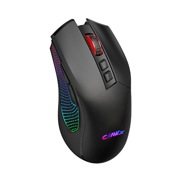 Claw’s Crossfire Air Pro Kablosuz 24.000 Dpi Pixart PMW3325 Sensör Makro Yazılımlı Chromatic RGB Kablosuz Siyah Oyuncu Mouse