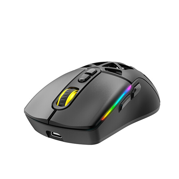 Claw’s Nexus Air Pro 24.000 Dpi Pixart PMW3311 Sensör Makro Yazılımlı - Değiştirilebilir Kapaklı RGB Kablosuz Siyah Oyuncu Mouse