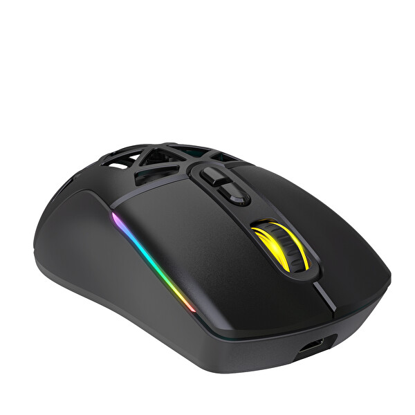 Claw’s Nexus Air Pro 24.000 Dpi Pixart PMW3311 Sensör Makro Yazılımlı - Değiştirilebilir Kapaklı RGB Kablosuz Siyah Oyuncu Mouse