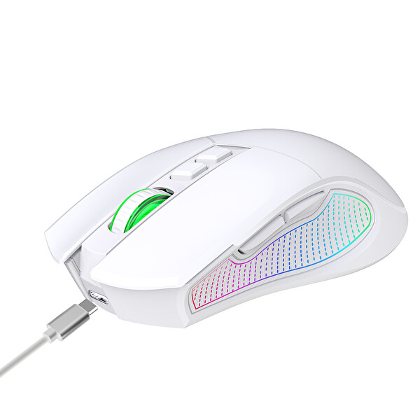 Claw’s Crossfire Air Pro 24.000 Dpi Pixart PMW3325 Sensör Makro Yazılımlı Chromatic RGB Kablosuz Beyaz Oyuncu Mouse