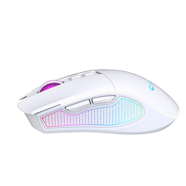 Claw’s Crossfire Air Pro 24.000 Dpi Pixart PMW3325 Sensör Makro Yazılımlı Chromatic RGB Kablosuz Beyaz Oyuncu Mouse